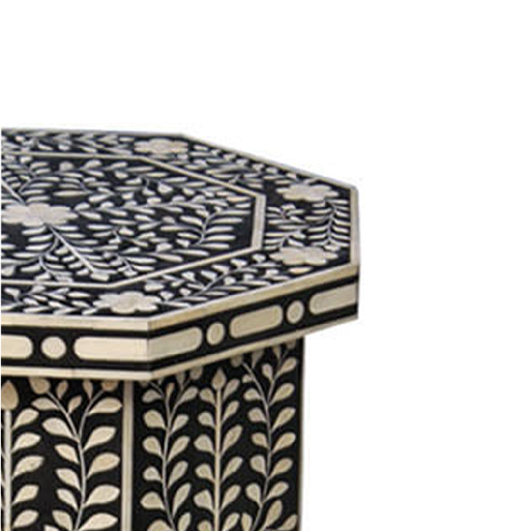 Handmade Bone Inlay Modern Antique Floral Design Stool Home Decor Furniture Beautifully Design Classic Vintage Furniture