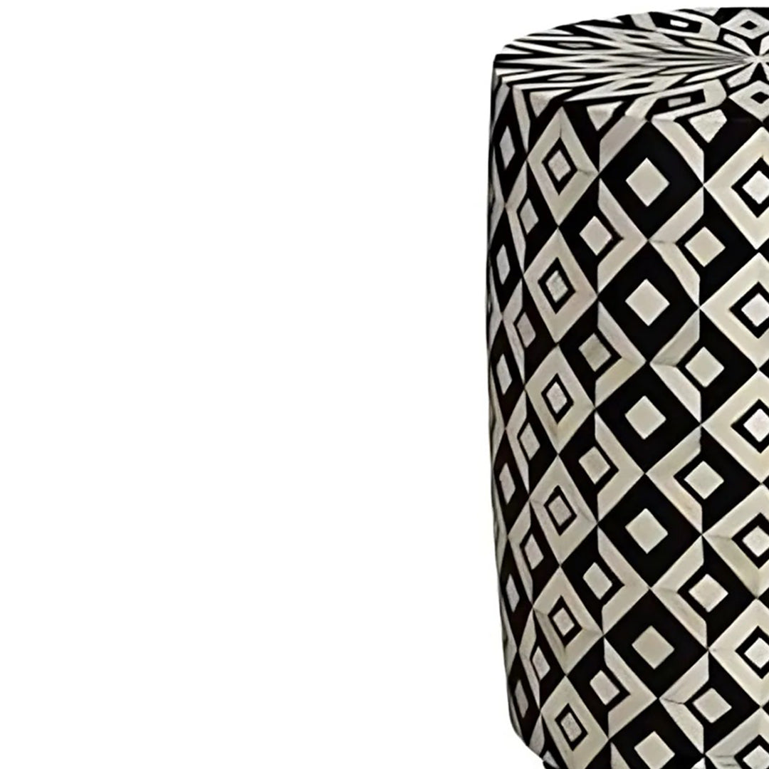 Personalized Bone Inlay Round Stool Home Decor Furniture Beautifully Attractive Look Side Table Dinning Stool Classic Vintage Furniture