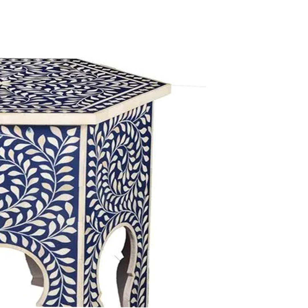 Handmade Bone Inlay Modern Antique Floral Design Stool Home Decor Furniture Beautifully Design Classic Vintage Furniture