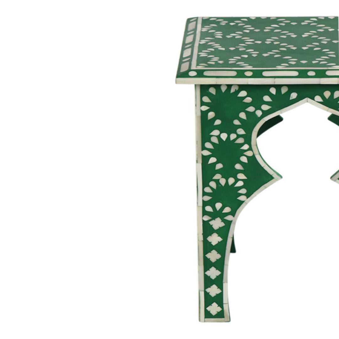 Handmade Bone Inlay Modern Antique Floral Design Stool Home Decor Furniture Beautifully Design Classic Vintage Furniture