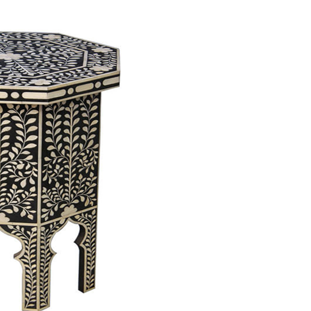 Handmade Bone Inlay Modern Antique Floral Design Stool Home Decor Furniture Beautifully Design Classic Vintage Furniture