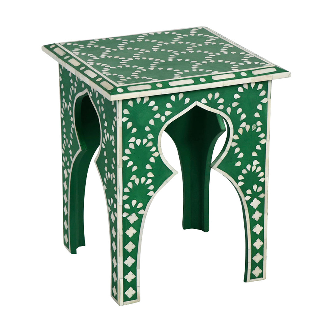 Handmade Bone Inlay Modern Antique Floral Design Stool Home Decor Furniture Beautifully Design Classic Vintage Furniture