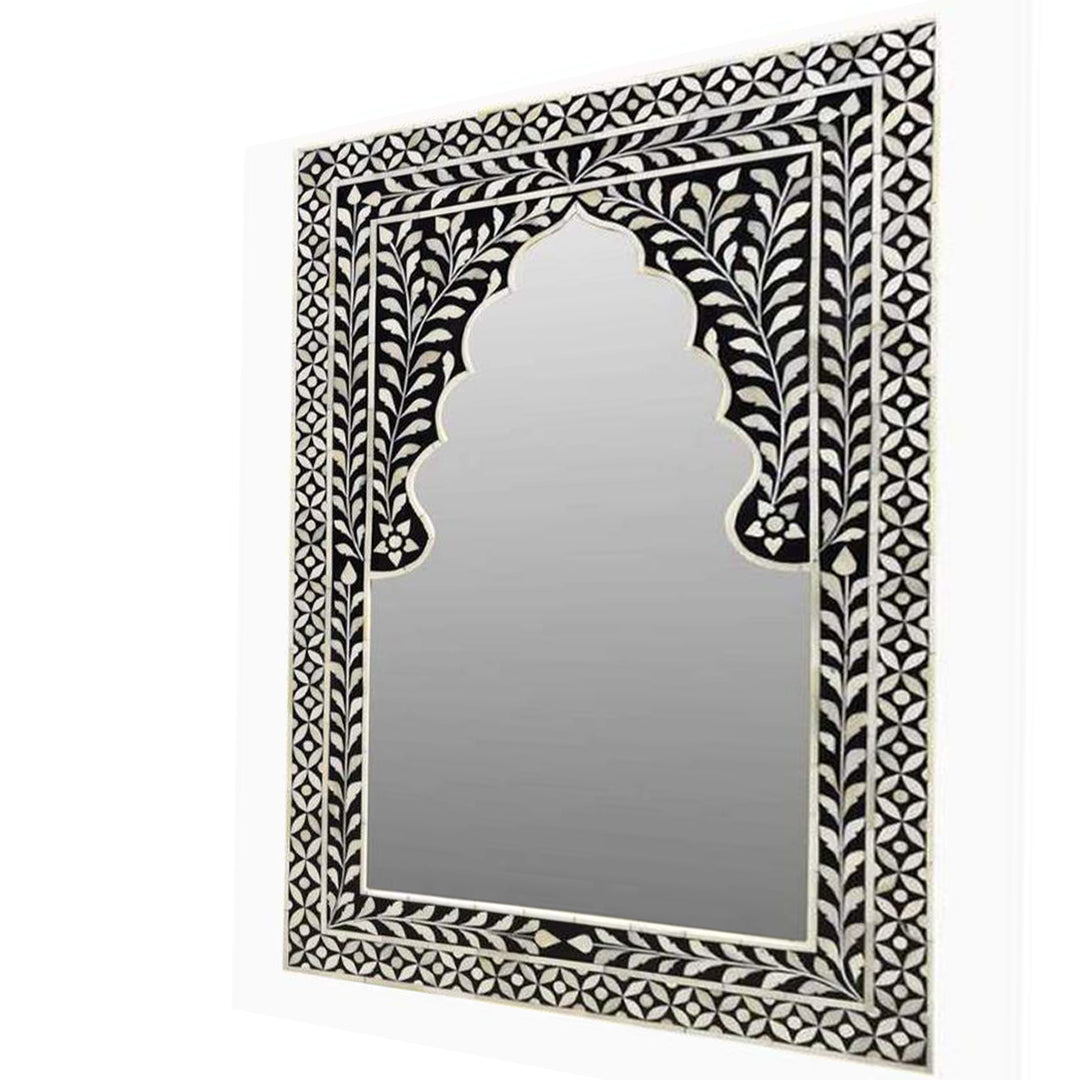 Handmade Customized Bone Inlay Rectangular Mirror Frame Best For Home Decor