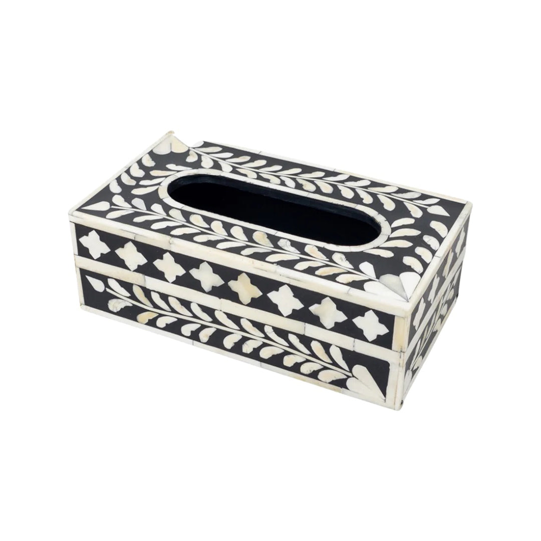 Handmade Customised Bone Inlay Floral Pattern Tissue Paper Box
