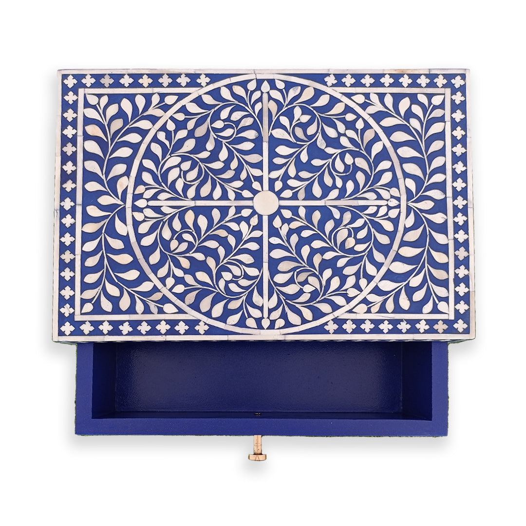 Personalized Bone Inlay Bedside Table /Home Decor Purpose/ Attractive Floral /Design Beautifully Crafted Bedside Table