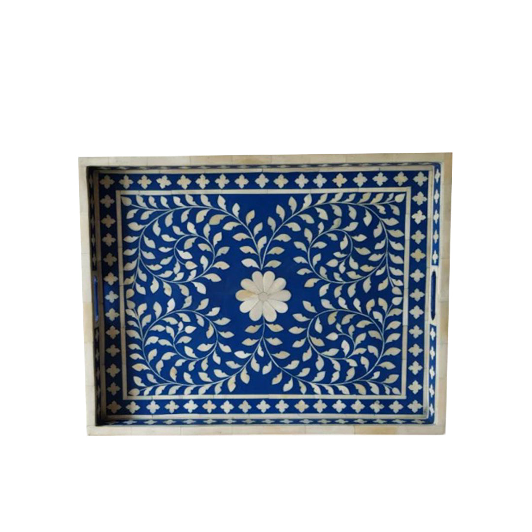 Beautifully Handmade Bone Inlay Customized Serving Tray Best Gift For Any Occasion