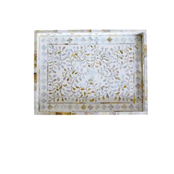 Handmade mother of pearl Tray Decorative Serving Tray Beautiful Kitchen Decor Tray Perfect Gift For Loved Once