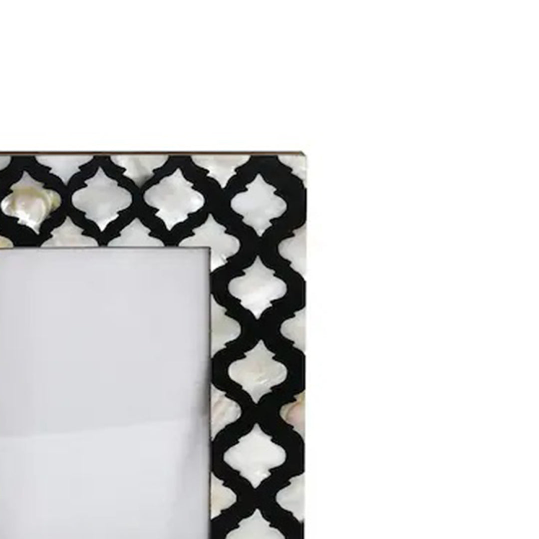 Handmade Customized Mother of Pearl Black Photo Frame