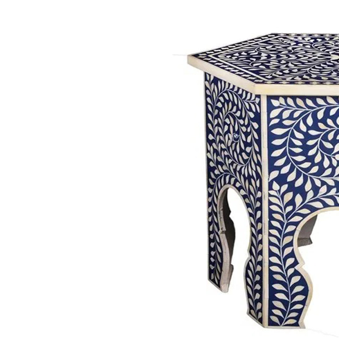 Handmade Bone Inlay Modern Antique Floral Design Stool Home Decor Furniture Beautifully Design Classic Vintage Furniture