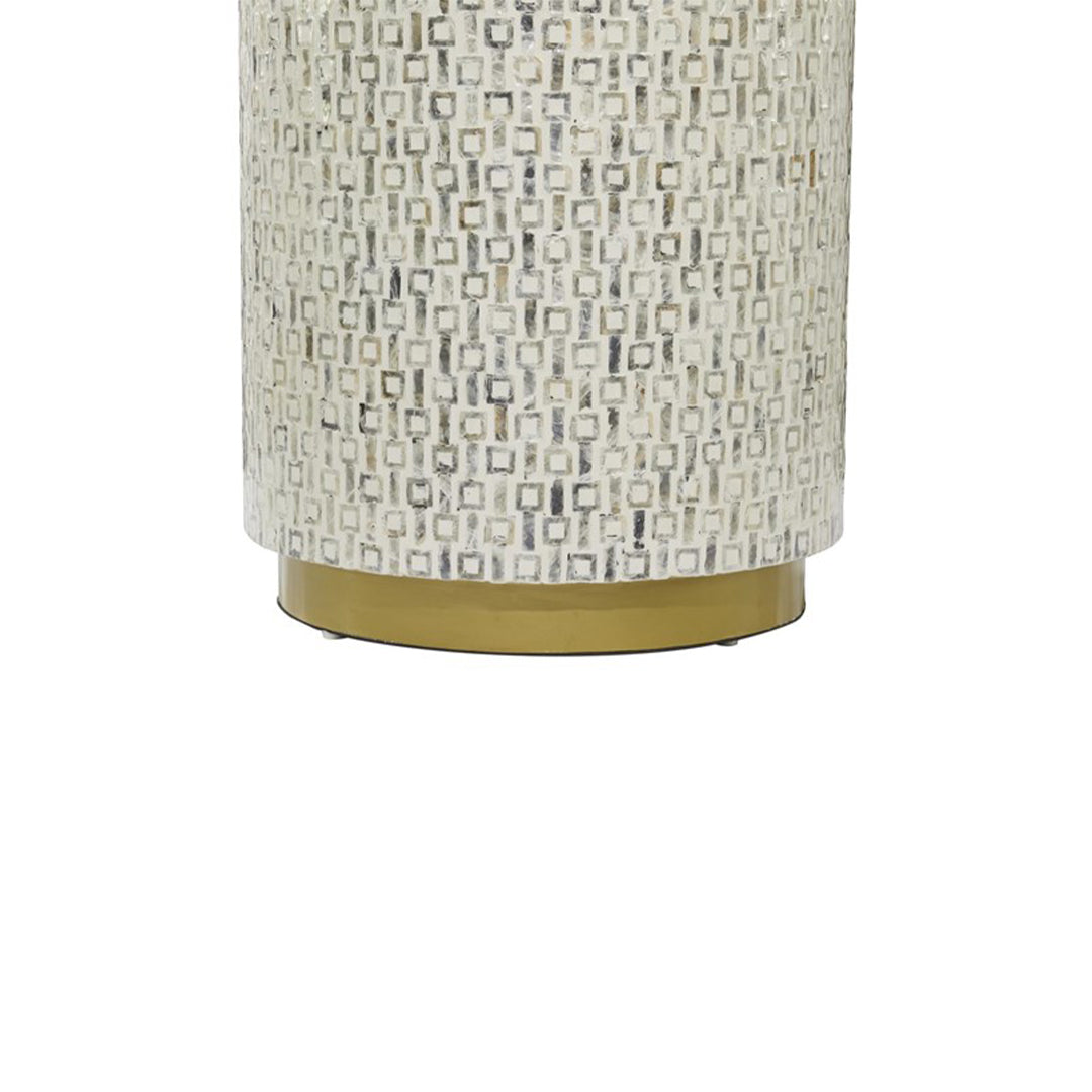 Handmade Customized Mother of Pearl Round Stool