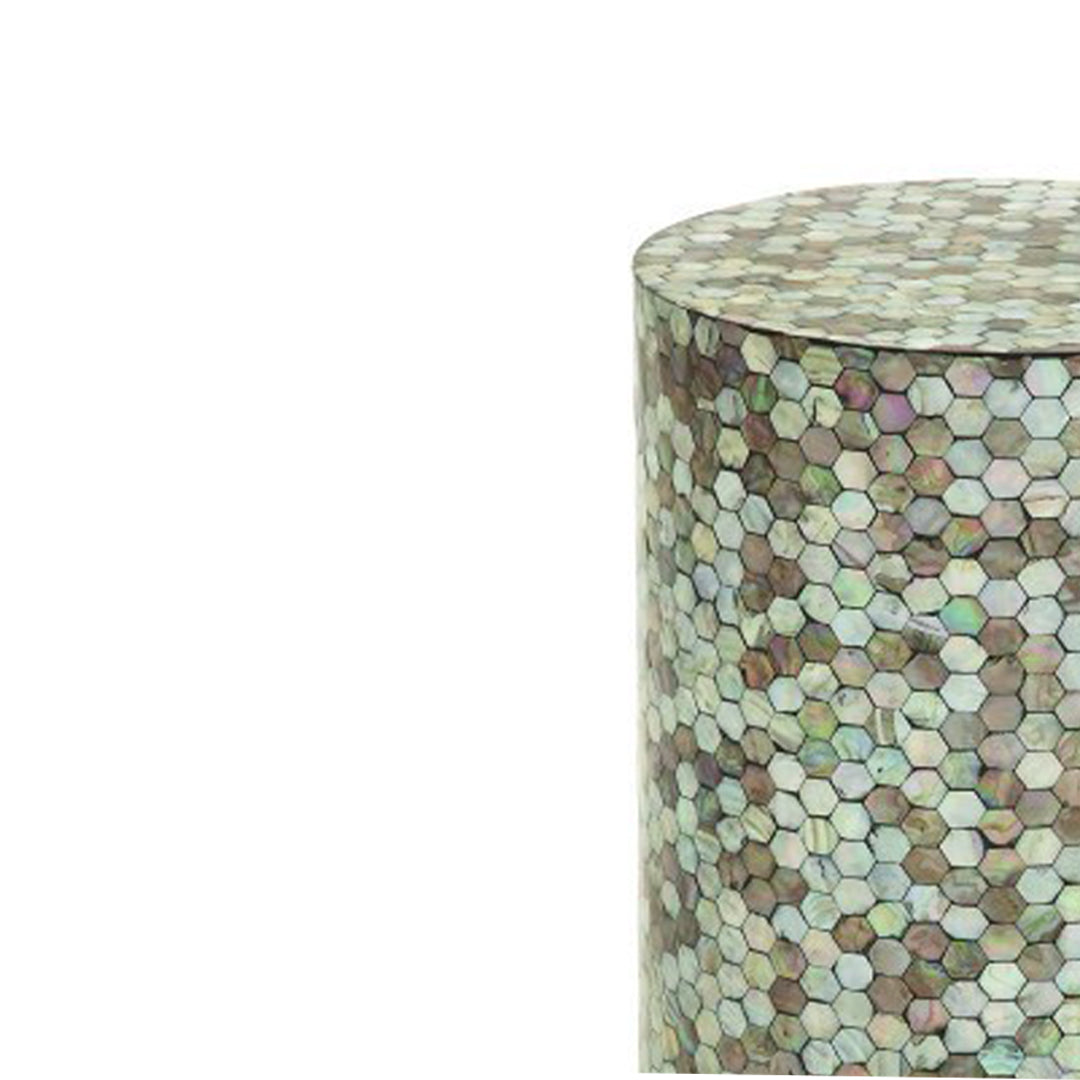 Handmade Customized Mother of Pearl Round Stool