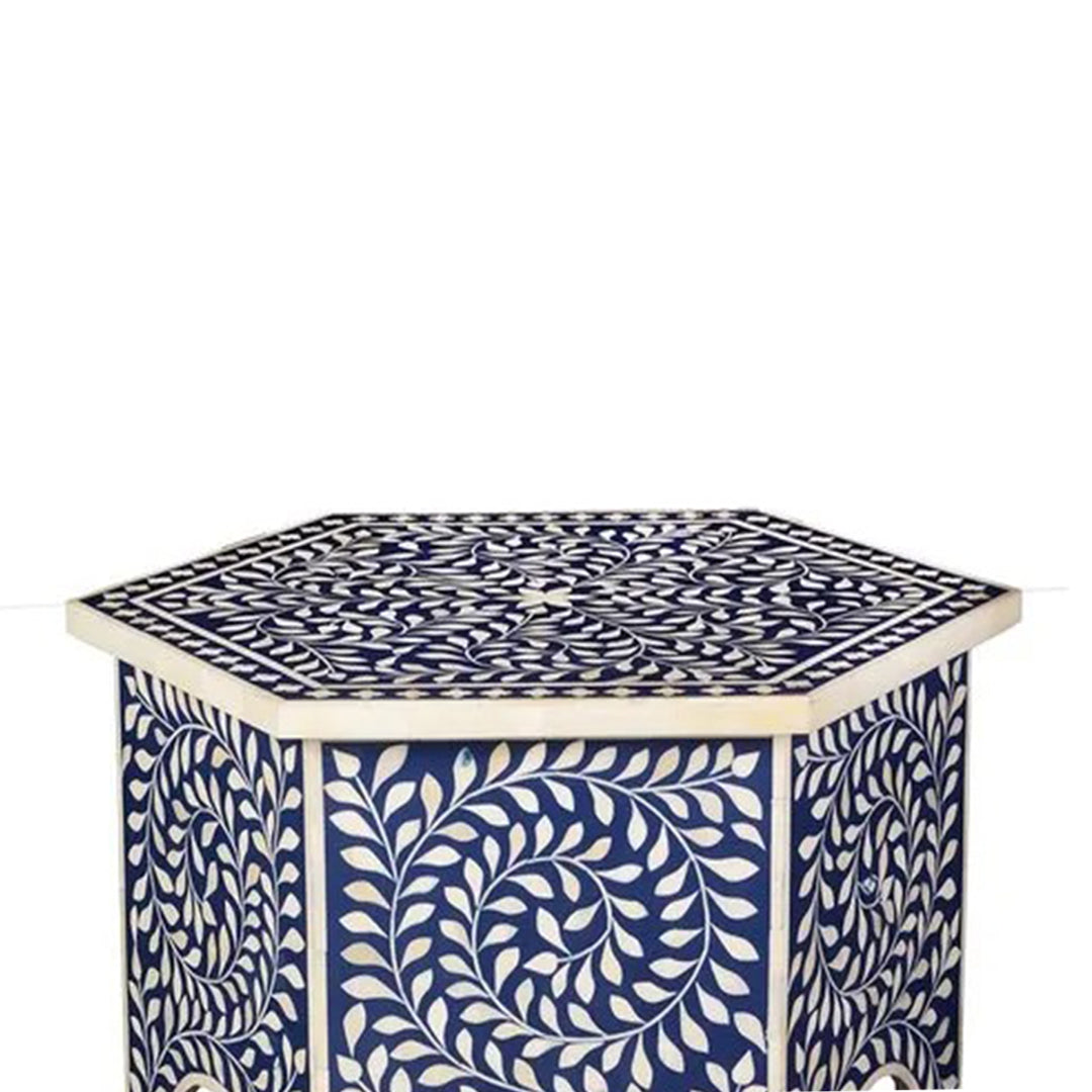 Handmade Bone Inlay Modern Antique Floral Design Stool Home Decor Furniture Beautifully Design Classic Vintage Furniture