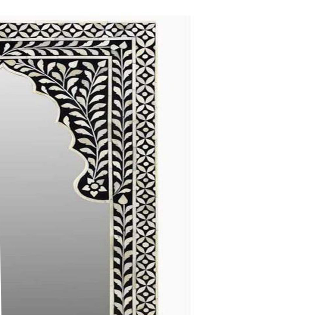 Handmade Customized Bone Inlay Rectangular Mirror Frame Best For Home Decor