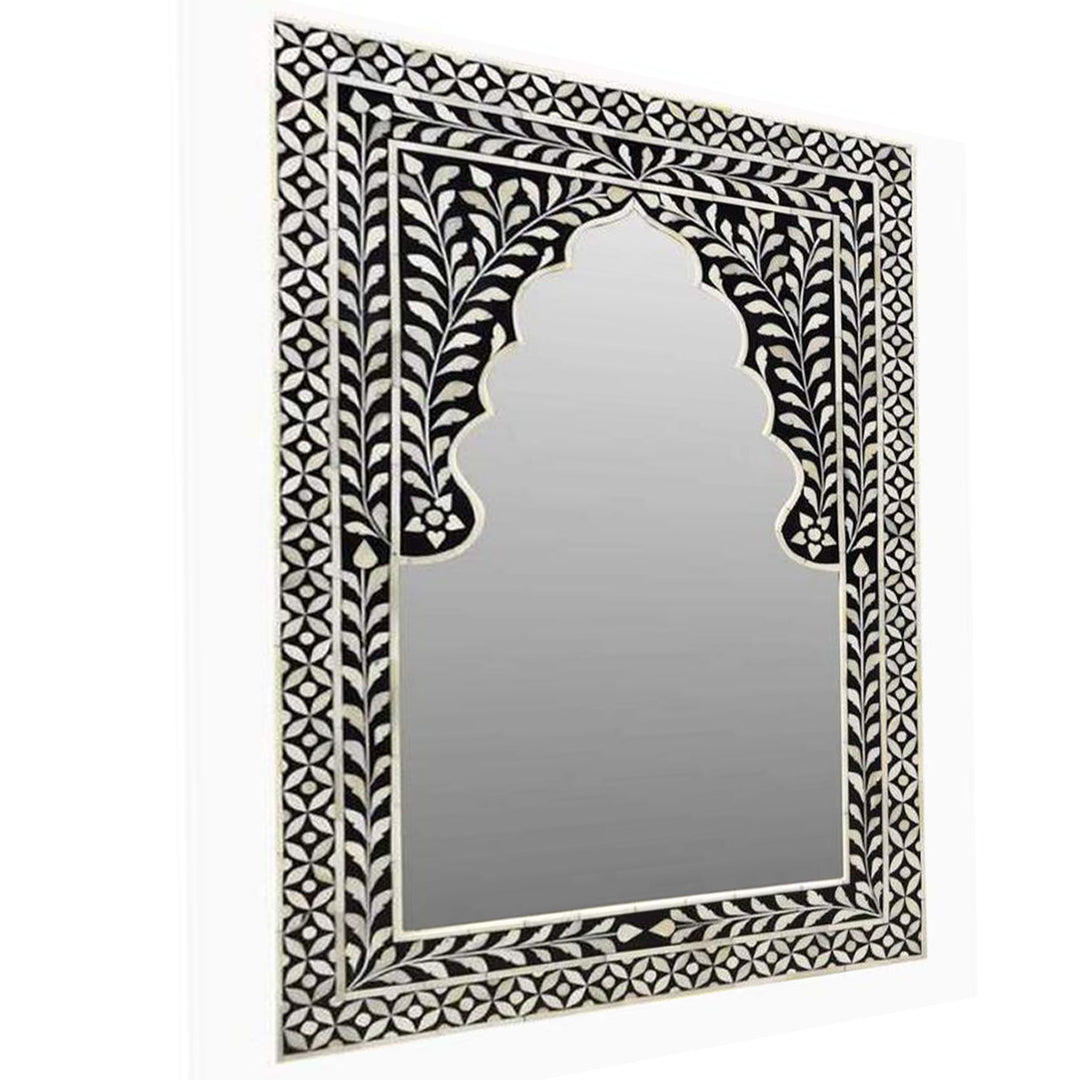 Handmade Customized Bone Inlay Rectangular Mirror Frame Best For Home Decor
