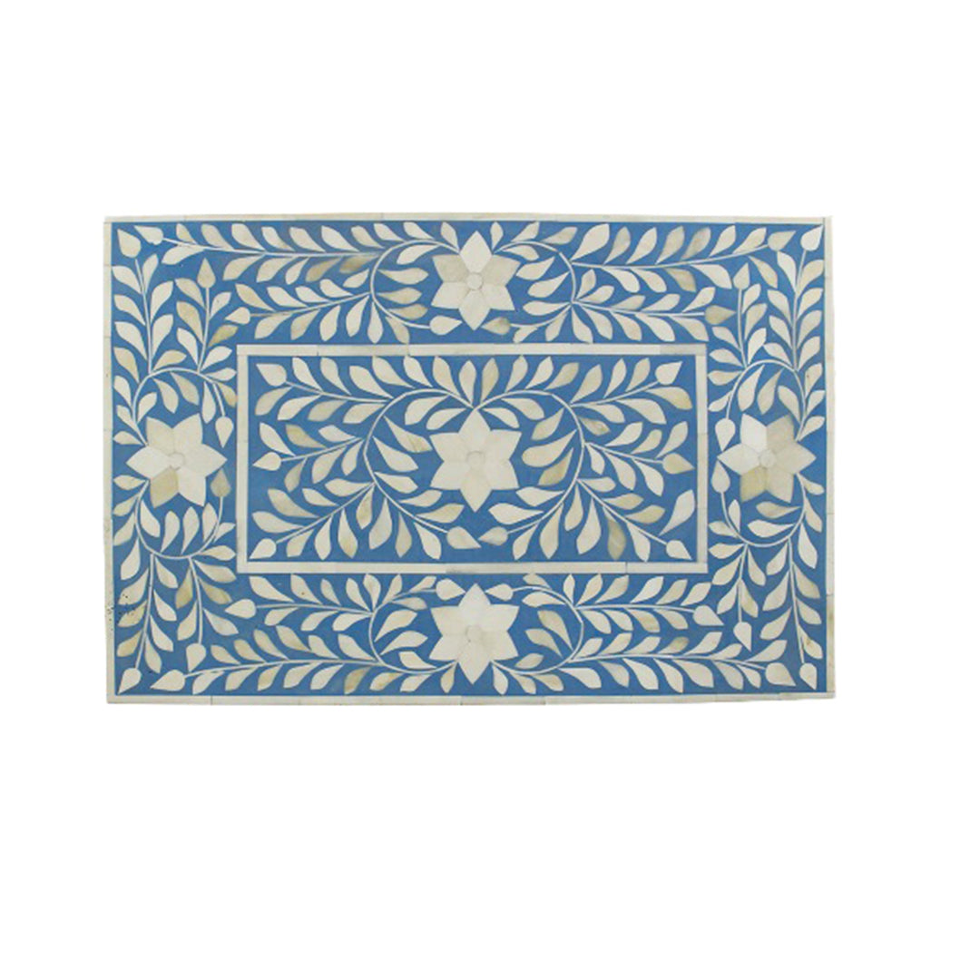 Personalized Handmade Bone Inlay Bedside Table Home Decor Furniture Attractive Floral Design