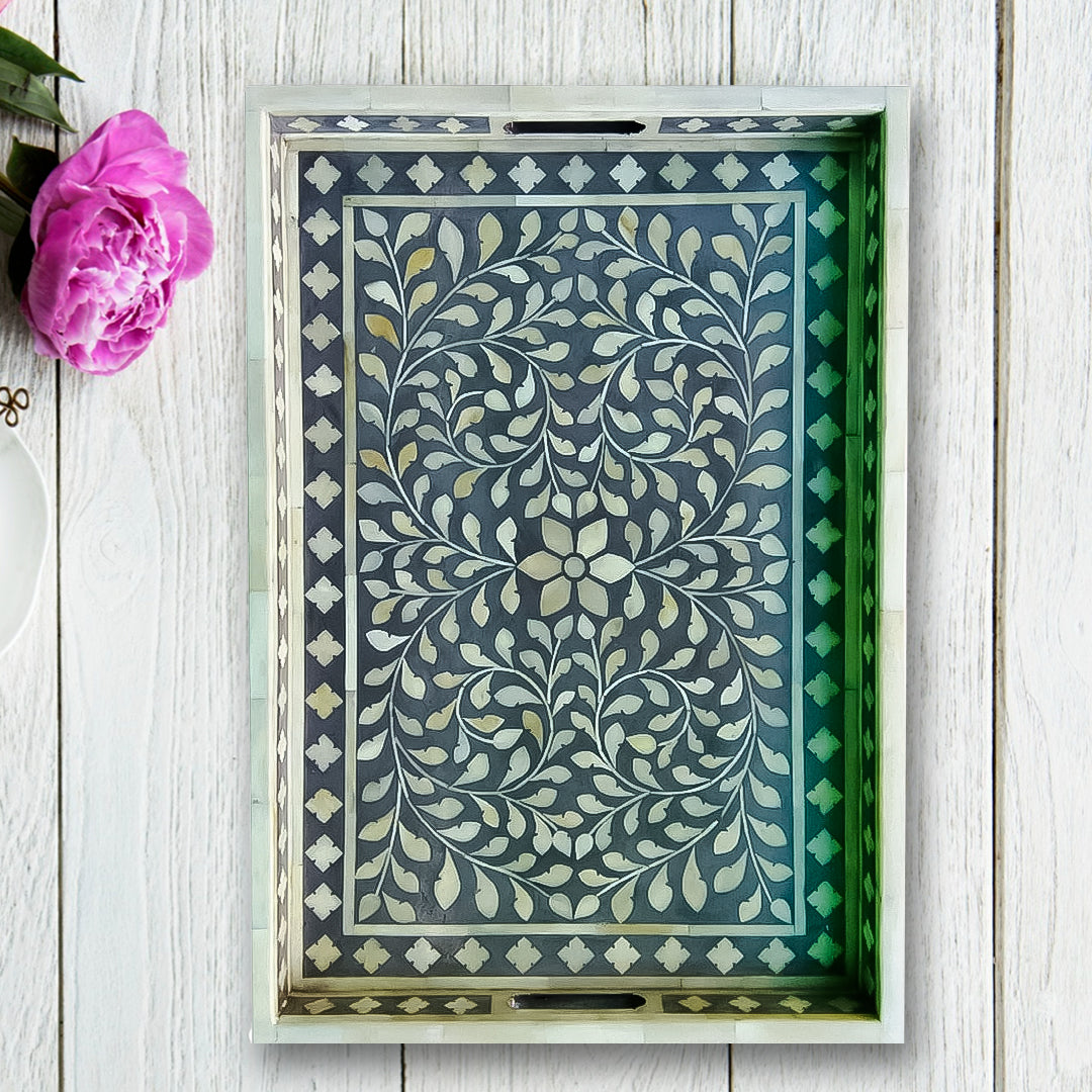 Hand Crafted Bone Inlay Tray with Free Shipping a Perfect gift for loved ones Best gift for any Occasion by hpCreations
