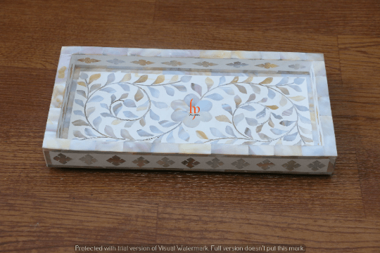 Handmade Customized Mother of Pearl Inlay Serving Tray