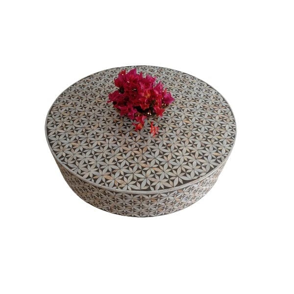 Handmade Customized Mother of Pearl Round Coffee table