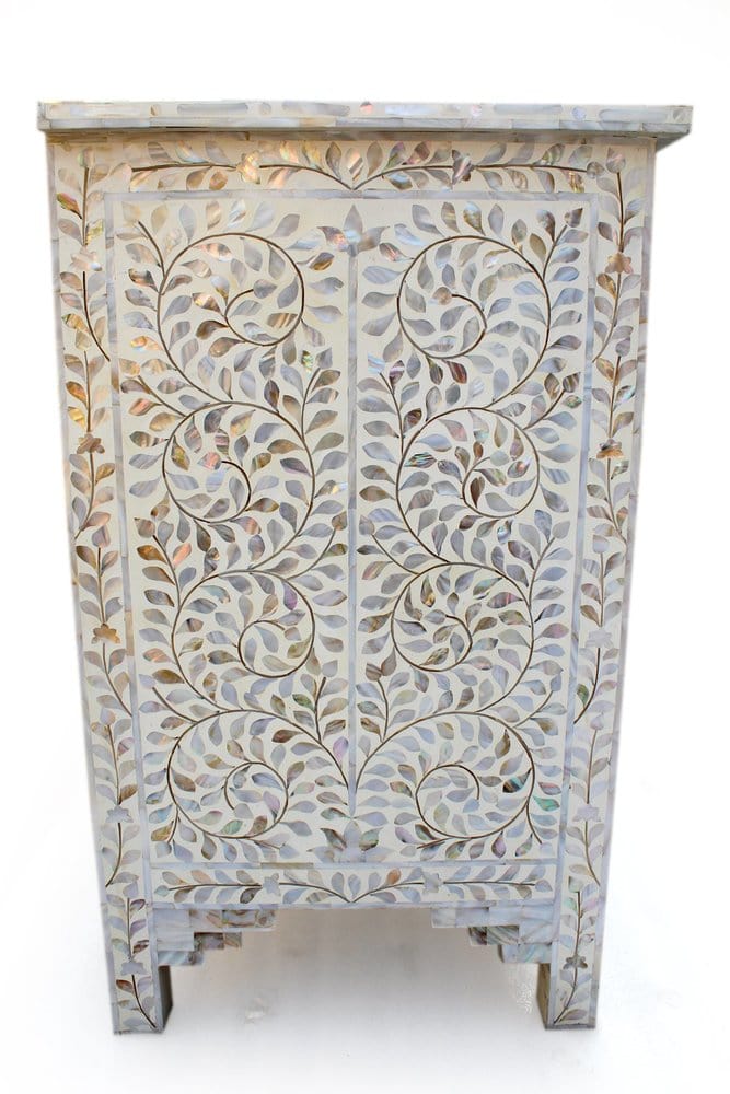 Handmade Customized Mother of Pearl Chest of 7 Drawer
