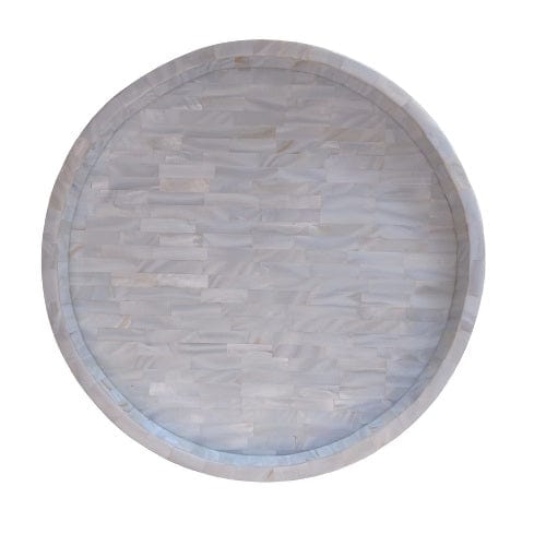 Handmade Customized Mother of Pearl Round Serving Tray