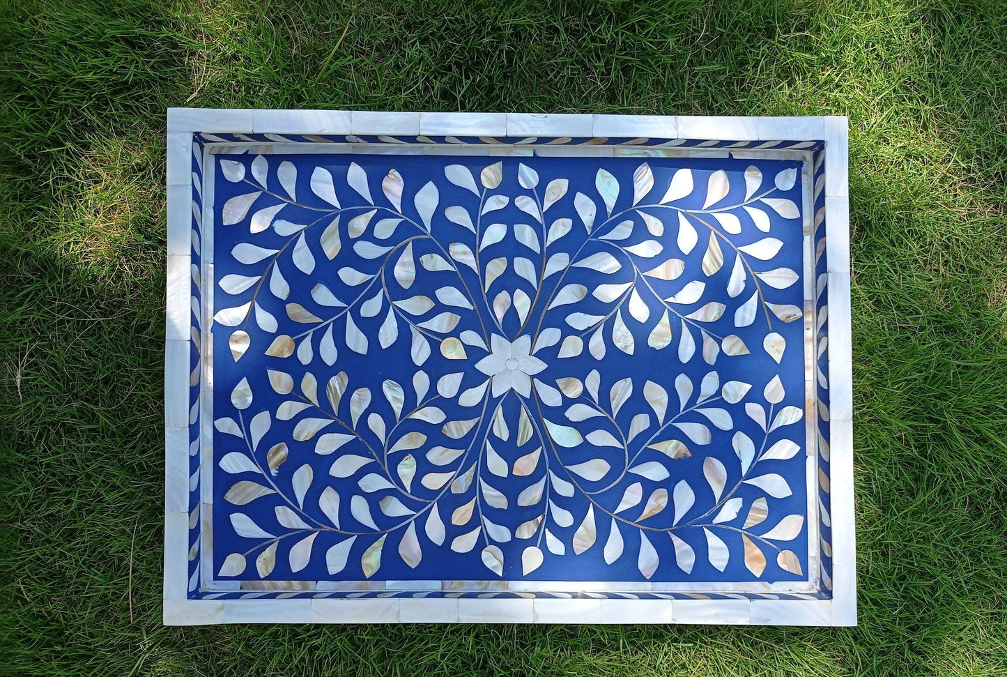 Handmade Customized Mother of Pearl Serving Tray