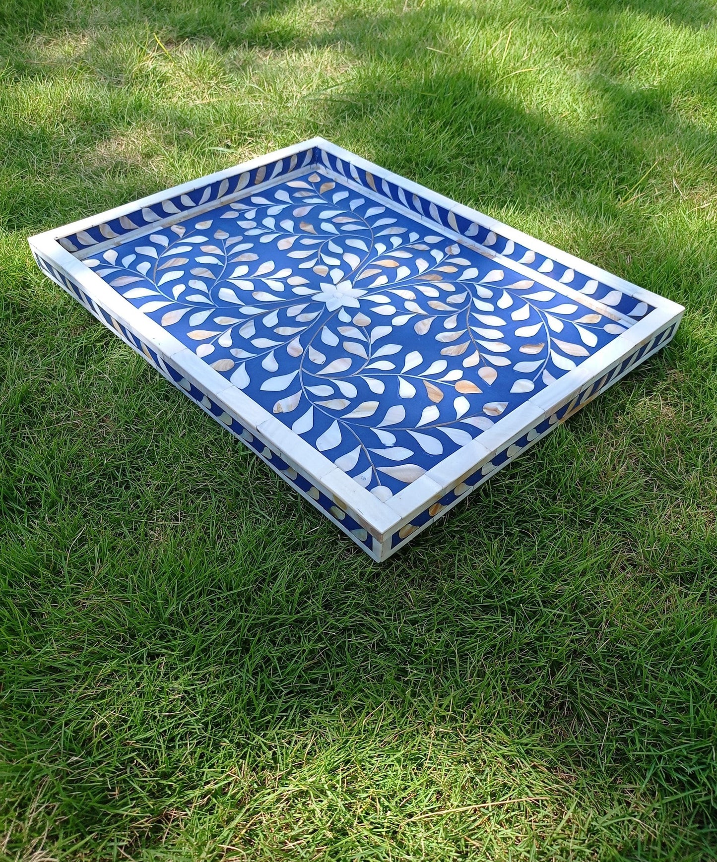 Handmade Customized Mother of Pearl Serving Tray
