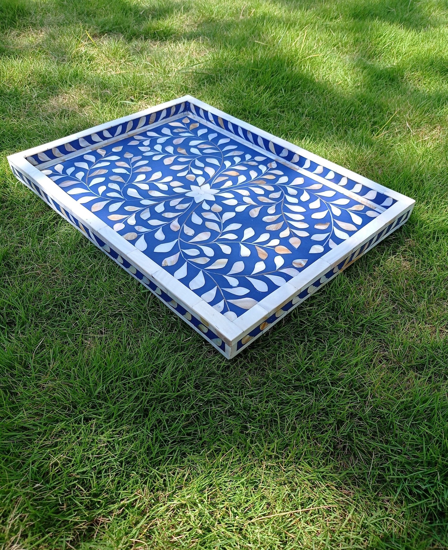 Handmade Customized Mother of Pearl Serving Tray