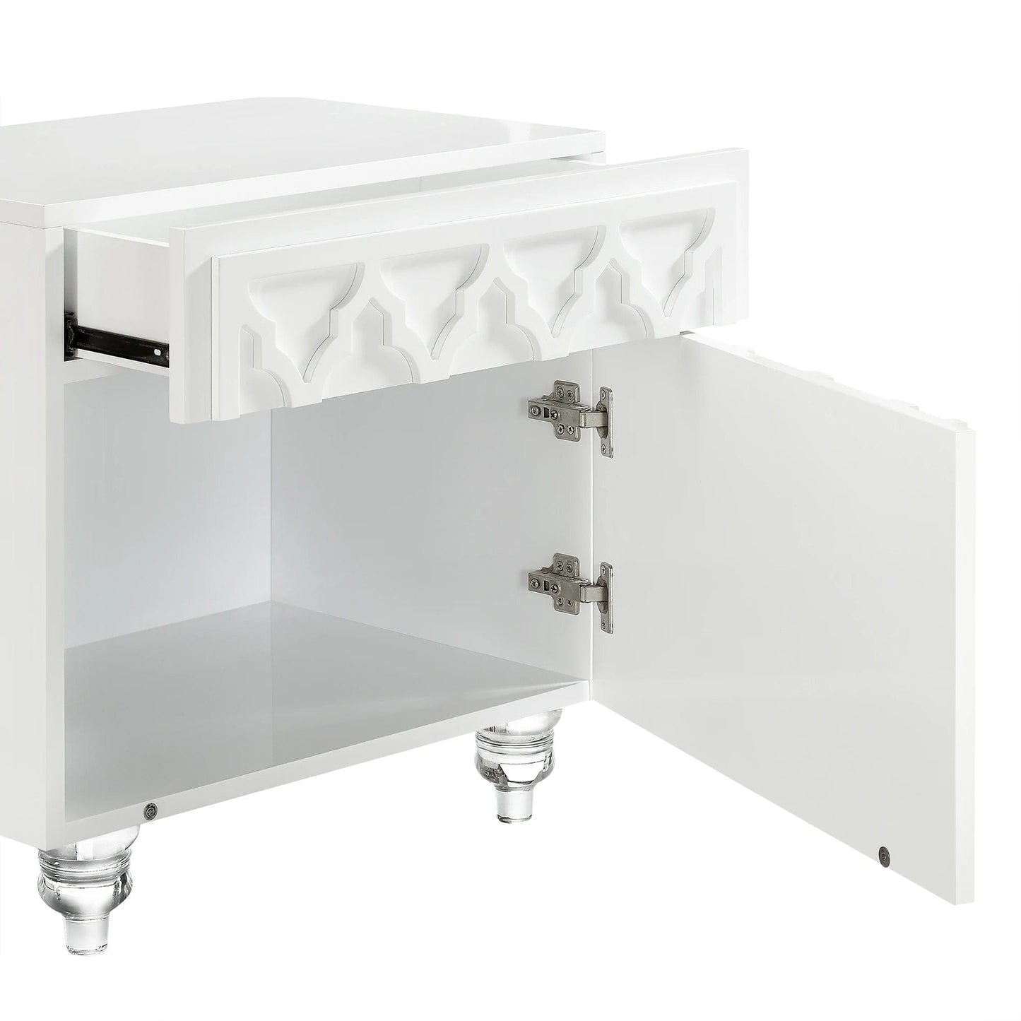 Handmade Customized Wooden 1 Drawer and 1 Cabinet Bedside
