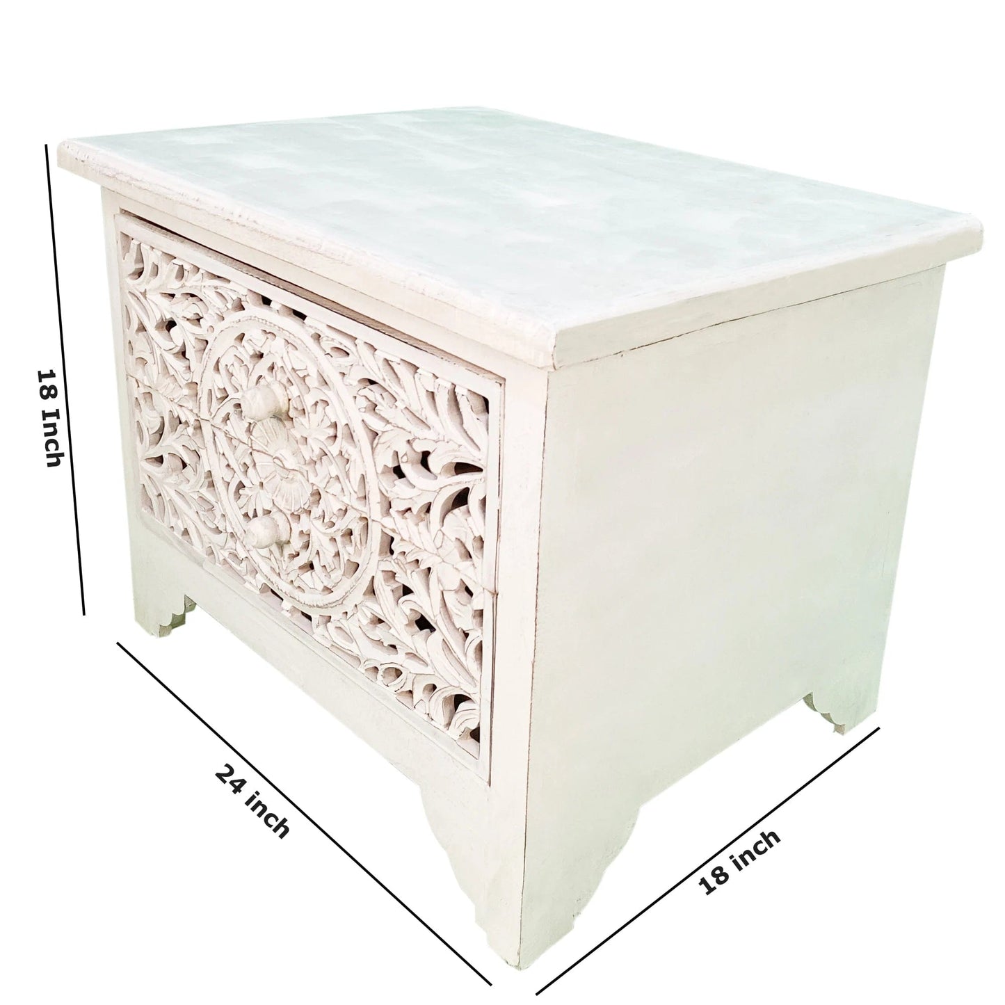 Handmade Customized Woodend 2 Drawer Bedside Table