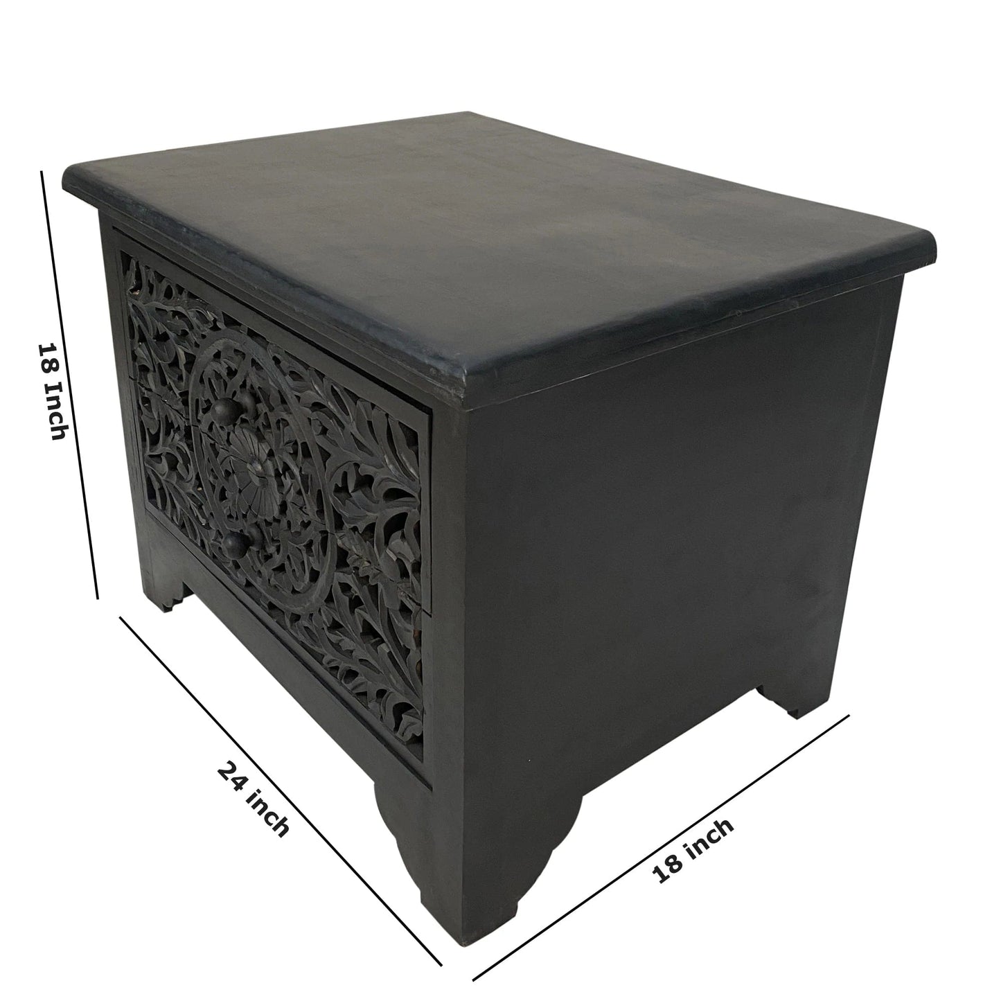 Handmade Customized Wooden 2 Drawer Bedside Table