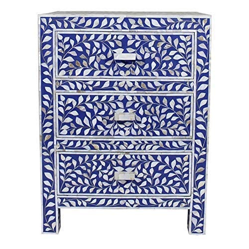 Best Mother of Pearl Inlay Floral Bedside/Nightstand/Side table for Home and Office Decor