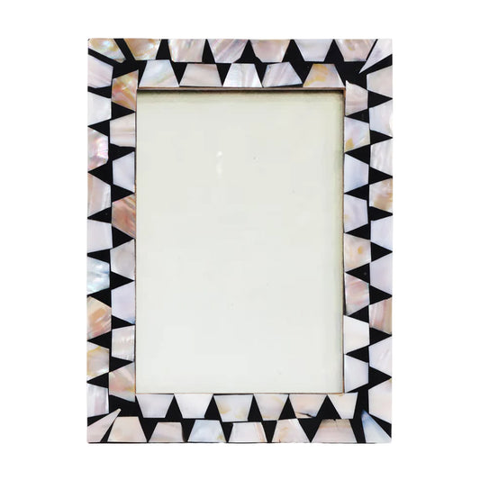 Handmade Customized Mother of Pearl Black Photo Frame