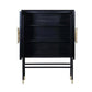 Bone Inlay Geometric Pattern Bar Cabinet