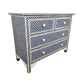 Bone Inlay Chest Of Drawers in Fish Scale Pattern In Blue Color