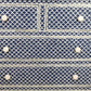 Bone Inlay Chest Of Drawers in Fish Scale Pattern In Blue Color