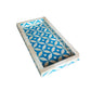 Handmade Bone Inlay Light Blue Star eye pattern Small Tray for home decor