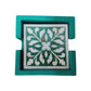 Beautifully Hand Crafted Bone Inlay Green Coaster Set Ready to Ship Perfect gift for loved ones