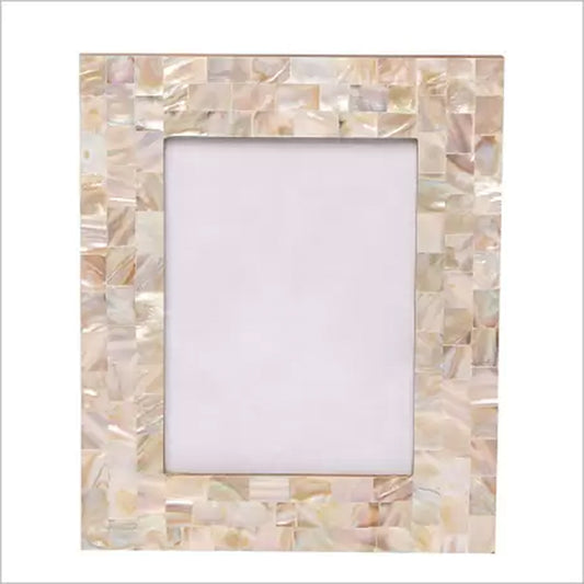 Handmade Customized Mother of Pearl Black Photo Frame