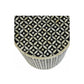 Handmade Customized Bone Inlay Star Eye Pattern Round Stool Best For Home Decor
