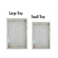 Handmade Bone Inlay White Tray Set of 2 Pieces Bone Inlay Rectangular Floral Tray Best Gift For Any Occasion