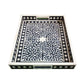 Handmade Bone Inlay Floral Rectangular Tray for Decor Best Gift For Any Occasion