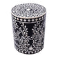 Bone Inlay Stool In Floral Pattern