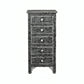 Bone Inlay Tall Boy Chest Of 5 Drawer in Fish Scale Pattern