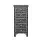 Bone Inlay Tall Boy Chest Of 5 Drawer in Fish Scale Pattern