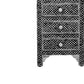 Bone Inlay Tall Boy Chest Of 5 Drawer in Fish Scale Pattern