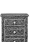 Bone Inlay Tall Boy Chest Of 5 Drawer in Fish Scale Pattern