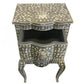 Personalized Mother of Pearl Antique Handmade Night Stand End table Furniture with Insurance