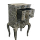 Personalized Mother of Pearl Antique Handmade Night Stand End table Furniture with Insurance