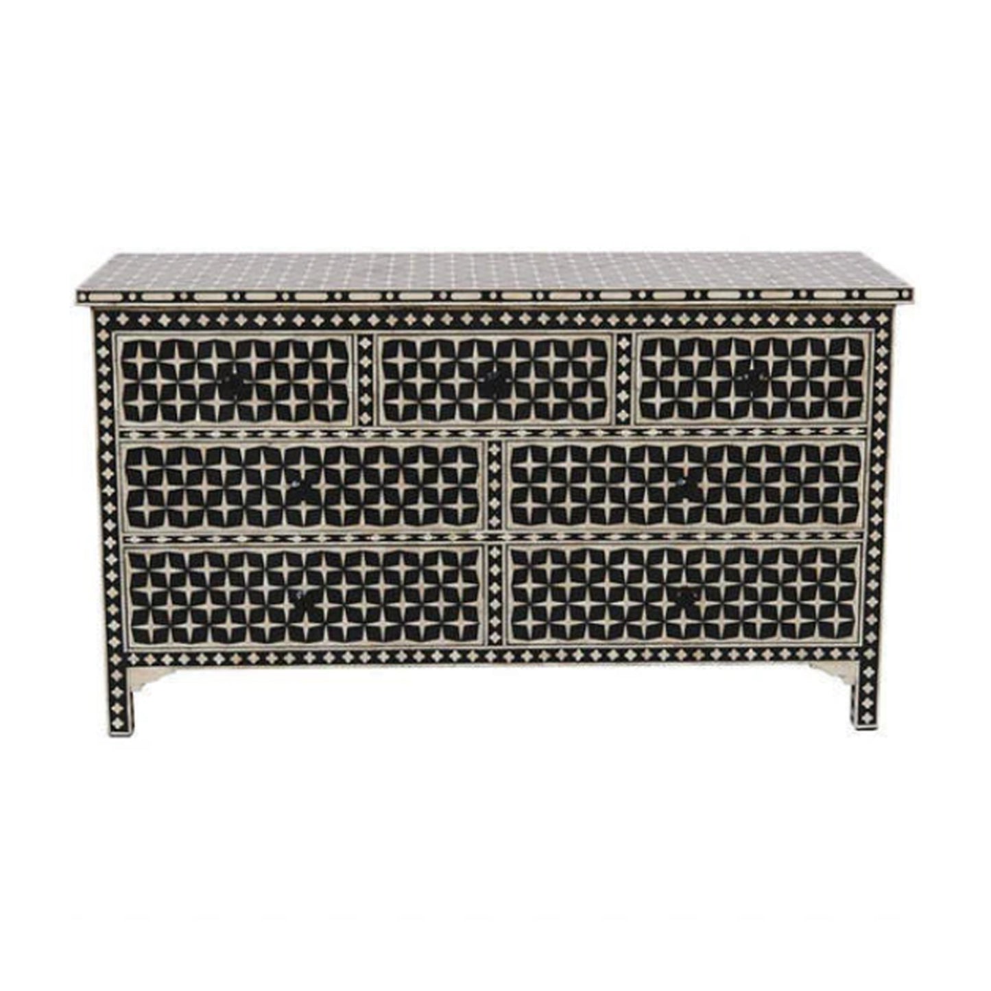 Personalized Handmade Bone Inlay 7 Chest Of Drawers Beautifully Crafted Home Decor Inlay Furniture