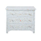 Handmade Bone Inlay Chest Of 3 Drawers Beautiful Floral Design Home Decor Inlay Furniture Decorative Living Table